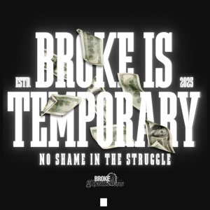 “Broke Is Temporary” Unisex Oversized Graphic Tee - Image 3